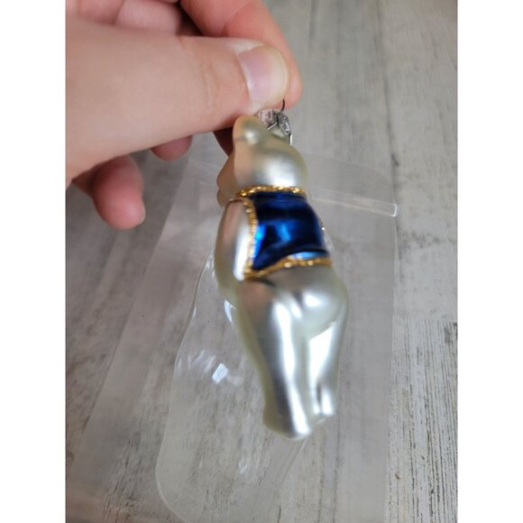 Hallmark little teddy bear blown glass ornament Xmas vintage - Picture 5 of 6